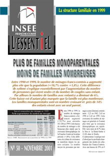 Plus de familles monoparentales, moins de familles nombreuses