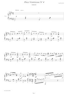 Partition , Saltarelle, Venitian pièces, Op.69, Plante, Cyril