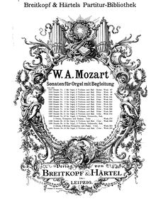 Partition complète, église Sonata No.1, Sonate für zwei Violinen und Orgel oder Bass - Epistelsonate No 1