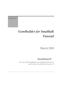 GemBuilder for Smalltalk Tutorial