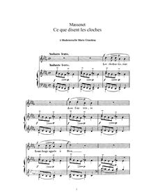 Partition complète (B♭ minor: haut voix et piano), Ce que disent les cloches