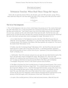 Tribulation Timeline  When Shall These Things Be? (Part 4) text by Tom  Stewart