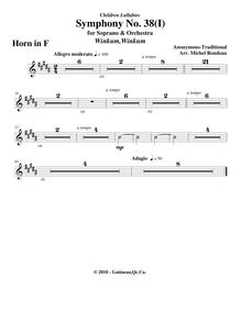 Partition cor, Symphony No.38  Children s Lullabies , E major, Rondeau, Michel