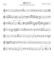 Partition viole de gambe aigue 2, Motets, Crüger, Johann par Johann Crüger