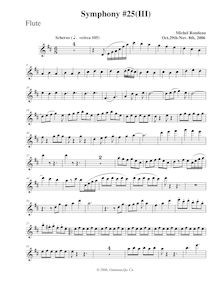Partition flûte, Symphony No.25, A major, Rondeau, Michel par Michel Rondeau