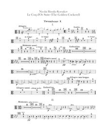Partition Trombone 1, 2, 3, Tuba, pour Golden Cockerel (), Four musical pictures from the opera The Golden Cockerel (Четыре музыкальных картины из оперы «Золотой петушок»)