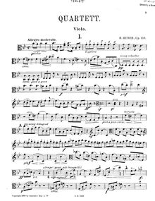 Partition de viole de gambe, Quartett für Pianoforte, Violine, viole de gambe, violoncelle, Op. 110.