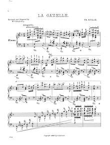 Partition complète, La Gazelle, Op. 22, Kullak, Theodor
