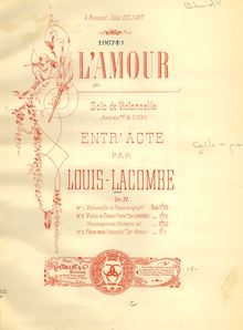 Partition couverture couleur, L amour, Lacombe, Louis