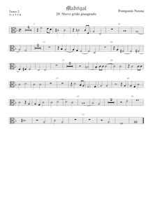 Partition ténor viole de gambe 3, alto clef, Madrigali a 5 voci, Libro 5 par Pomponio Nenna