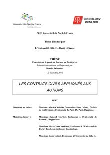 Les contrats civils appliqués aux actions, Civilian contracts applied to shares