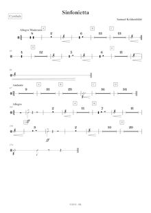 Partition cymbales, Sinfonietta N. 1, Krähenbühl, Samuel