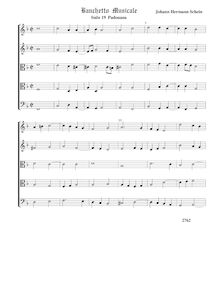 Partition  19,  Padouana - partition complète (Tr Tr T T B), Banchetto Musicale