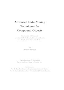 Advanced data mining techniques for compound objects [Elektronische Ressource] / von Matthias Schubert