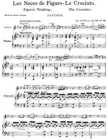 Partition , Les noces de Figaro, Le mélodiste, 12 Easy Fantasies for Violin and Piano