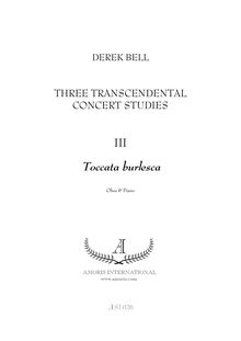 Partition , Toccata burlesca, Three Transcendental Concert études