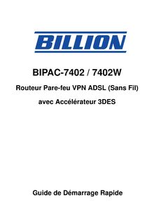 Notice ADSL Billion  BiPAC 7402