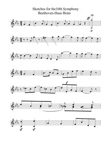 Partition sketches, Symphony No.10 – Fragmentary sketches, C minor/E♭ major