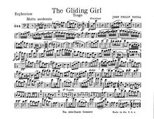 Partition Euphonium, pour Giliding Girl, Sousa, John Philip