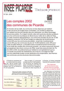 Les comptes 2002 des communes de Picardie