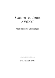 Notice Scanner Avision  AV620C