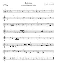 Partition ténor viole de gambe 3, octave aigu clef, Madrigali a 5 voci, Libro 1 par Orindio Bartolini