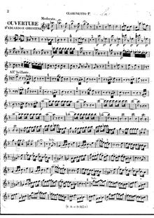 Partition clarinette 1, 2 (A), Eduardo e Cristina, Dramma in due atti par Gioacchino Rossini