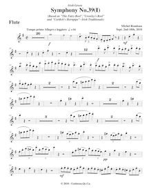 Partition flûte, Symphony No.39  Irish Green , G major, Rondeau, Michel