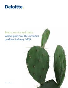Global Powers of the Consumer Products industry 2009