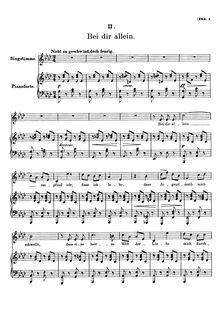 Partition , Bei dir allein, 4 Refrainlieder, D.866, Schubert, Franz