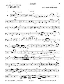Partition violoncelle, corde quatuor No.1, Vaucorbeil, Auguste