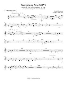 Partition trompette (en C), Symphony No.39  Irish Green , G major par Michel Rondeau