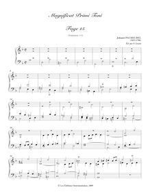 Partition , Magnificat Primi Toni - Fuga 15, Fugues on pour Magnificat