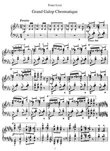 Partition complète (S.219), Grand galop chromatique, E♭ major (simplified version in E major)