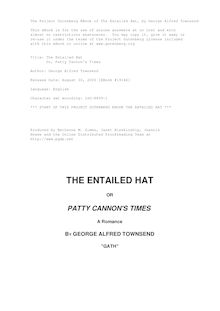 The Entailed Hat - Or, Patty Cannon s Times