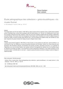 Étude pétrographique des collections « gréco-bouddhiques » du musée Guimet - article ; n°1 ; vol.54, pg 135-147