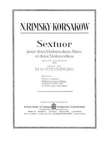 Partition violoncelle 1, corde Sextet, Струнный секстет, A major