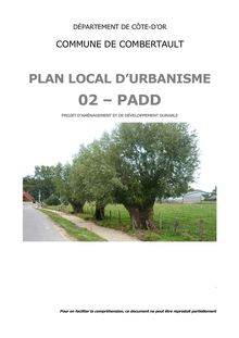 Plan Local d Urbanisme de Combertault - Projet d aménagement et de développement durable