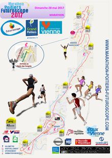 Le parcours du marathon Poitiers-Futuroscope 2017