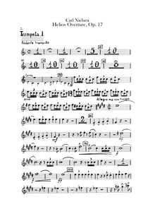 Partition trompette 1, 2, 3, Helios Overture, Op.17, Nielsen, Carl