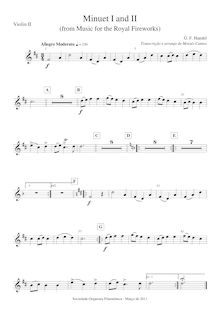 Minuet I and II (from Music for the Royal Fireworks)