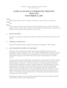 Audit Minutes 11-05-07