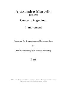 Partition , Allegro moderato - basse enregistrement , hautbois Concerto