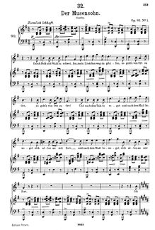 Partition complète (scan), Der Musensohn, D.764 (Op.92 No.1)