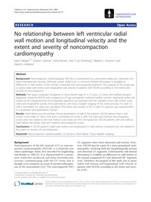 No relationship between left ventricular radial wall motion and longitudinal velocity and the extent and severity of noncompaction cardiomyopathy