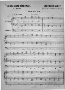 Partition 6e livraison (a), L Organiste Moderne, Lefébure-Wély, Louis James Alfred