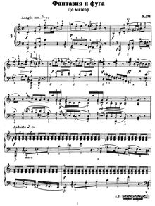 Partition complète, Prelude et Fugue, C major, Mozart, Wolfgang Amadeus