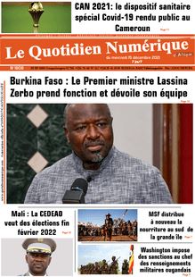 Le Quotidien Numérique d’Afrique n°1808 - du mercredi 15 décembre 2021