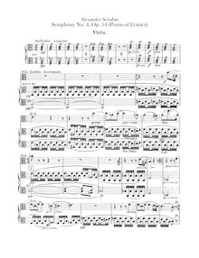 Partition altos, Symphony No.4, Op.54, Poème de l Extase, Scriabin, Aleksandr
