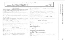 Mathématiques 2 1997 Classe Prepa PC Concours Centrale-Supélec